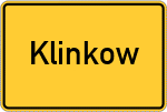 Place name sign Klinkow