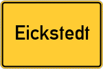 Place name sign Eickstedt