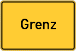 Place name sign Grenz
