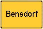 Place name sign Bensdorf