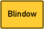 Place name sign Blindow