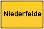 Place name sign Niederfelde