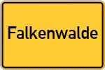 Place name sign Falkenwalde