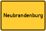 Place name sign Neubrandenburg