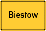 Place name sign Biestow