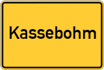 Place name sign Kassebohm
