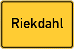 Place name sign Riekdahl