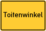 Place name sign Toitenwinkel