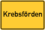 Place name sign Krebsförden