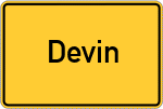 Place name sign Devin