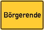 Place name sign Börgerende
