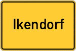 Place name sign Ikendorf