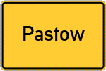 Place name sign Pastow