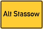 Place name sign Alt Stassow