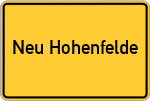 Place name sign Neu Hohenfelde