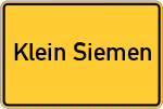 Place name sign Klein Siemen