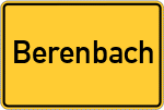 Place name sign Berenbach