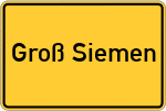 Place name sign Groß Siemen