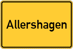 Place name sign Allershagen