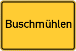 Place name sign Buschmühlen