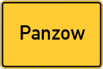 Place name sign Panzow