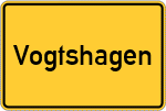 Place name sign Vogtshagen