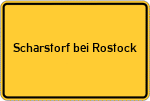 Place name sign Scharstorf bei Rostock