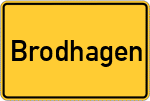 Place name sign Brodhagen