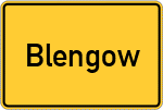 Place name sign Blengow
