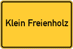 Place name sign Klein Freienholz