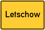 Place name sign Letschow