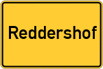Place name sign Reddershof