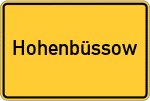 Place name sign Hohenbüssow