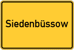 Place name sign Siedenbüssow