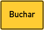 Place name sign Buchar