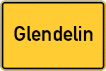 Place name sign Glendelin