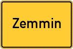 Place name sign Zemmin