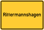 Place name sign Rittermannshagen