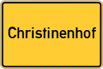 Place name sign Christinenhof