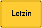 Place name sign Letzin