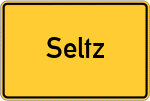 Place name sign Seltz