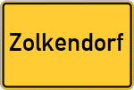 Place name sign Zolkendorf