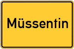 Place name sign Müssentin