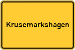 Place name sign Krusemarkshagen