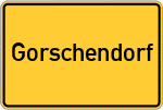 Place name sign Gorschendorf
