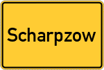 Place name sign Scharpzow