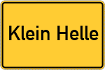 Place name sign Klein Helle