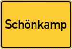 Place name sign Schönkamp