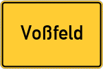 Place name sign Voßfeld