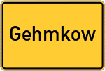 Place name sign Gehmkow